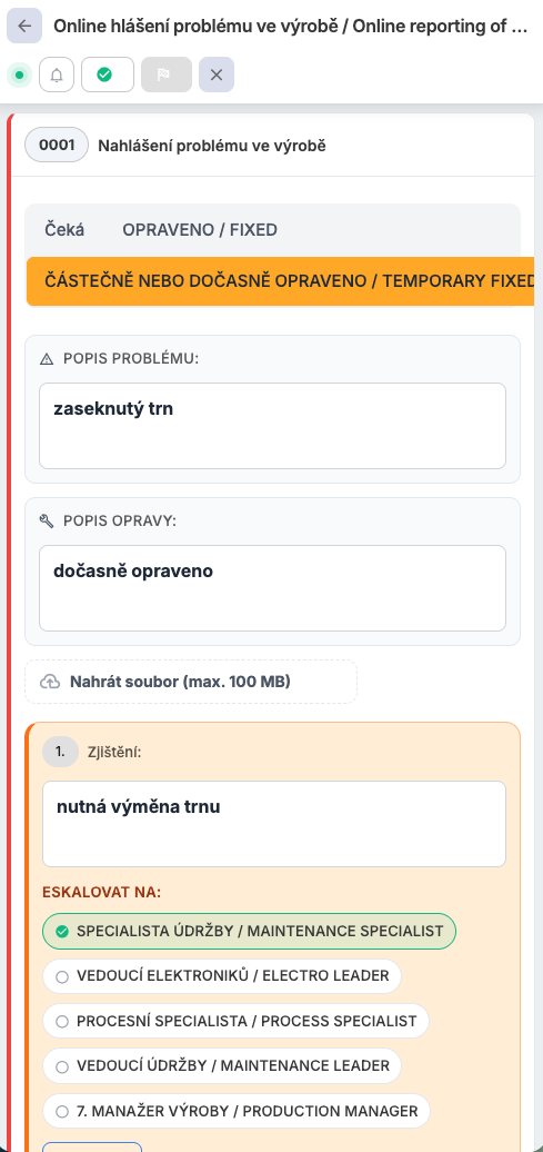 iDomino - Eskalace na kolegy